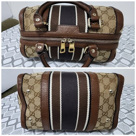 Gucci GG Canvas Top Handle Bag Brown/Beige